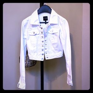 White jean jacket